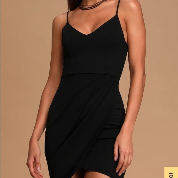 Lulu’s Forever Your Girl Black Bodycon Dress Small - Picture 3 of 11